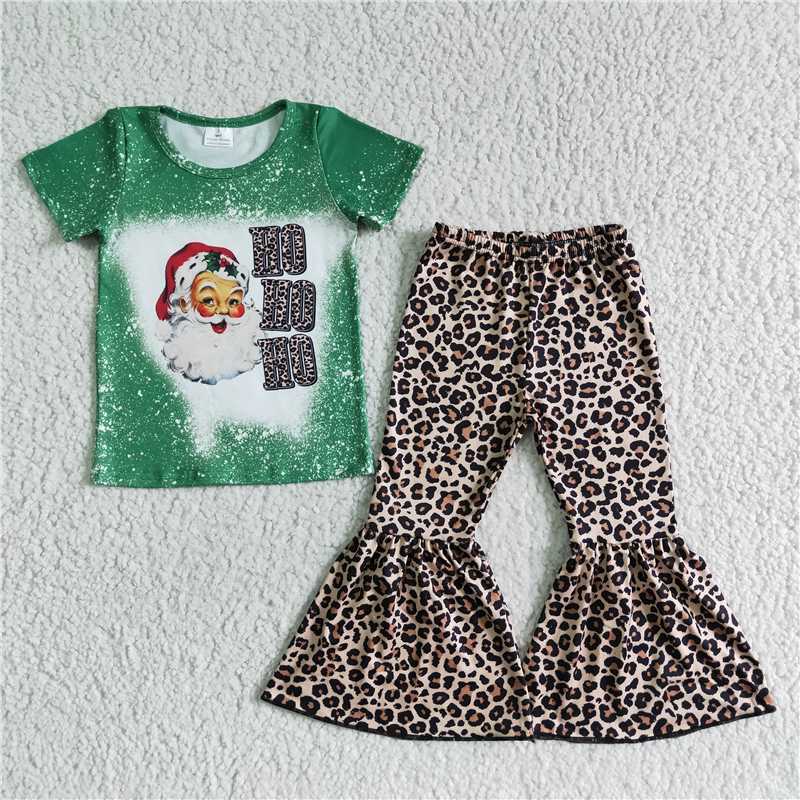 Christmas girls outfits santa ho ho ho 2 pieces winter sets kids clothes