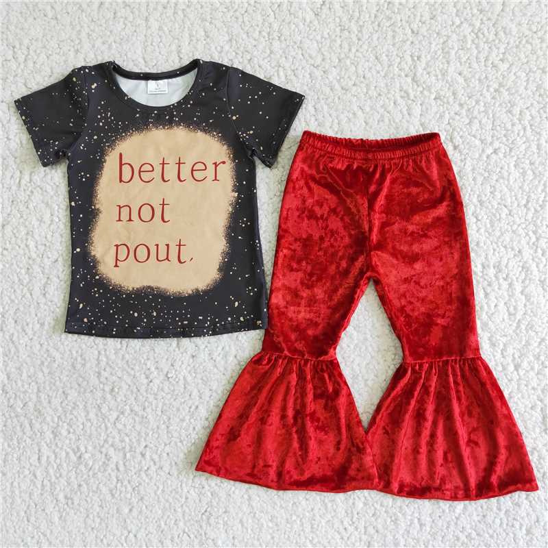 better not pout 2 pieces girls sets kids clothes