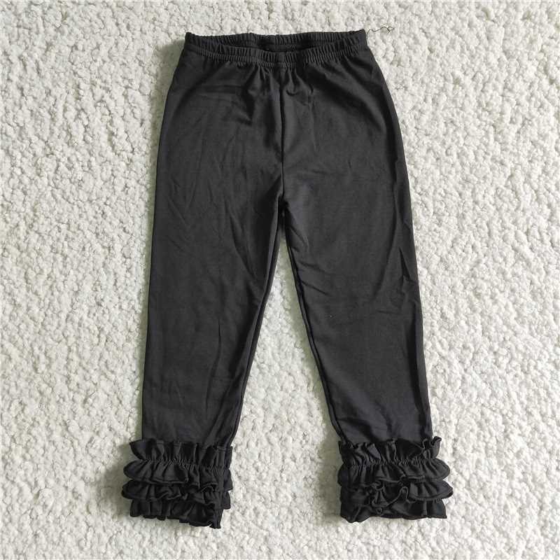 folds ruffles pants girls trousers cotton