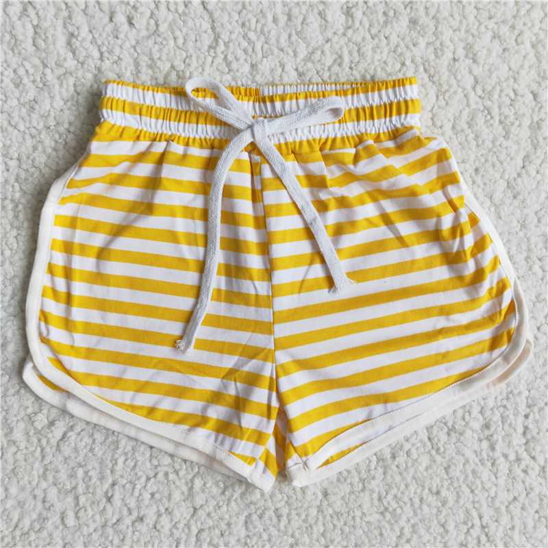 stripe Cotton Shorts lace-up sweatshorts