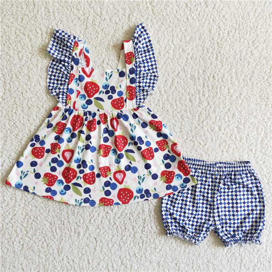 Strawberry girls summer sets 2 pieces