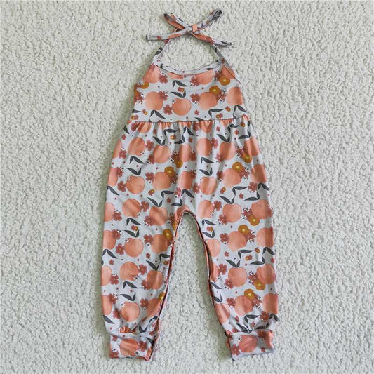 fruit peach girls jumpsuits kids romper