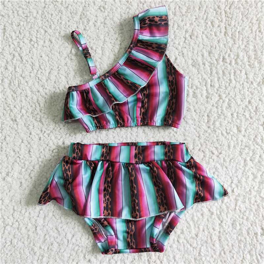 stripe girls swimsuit bathing suit