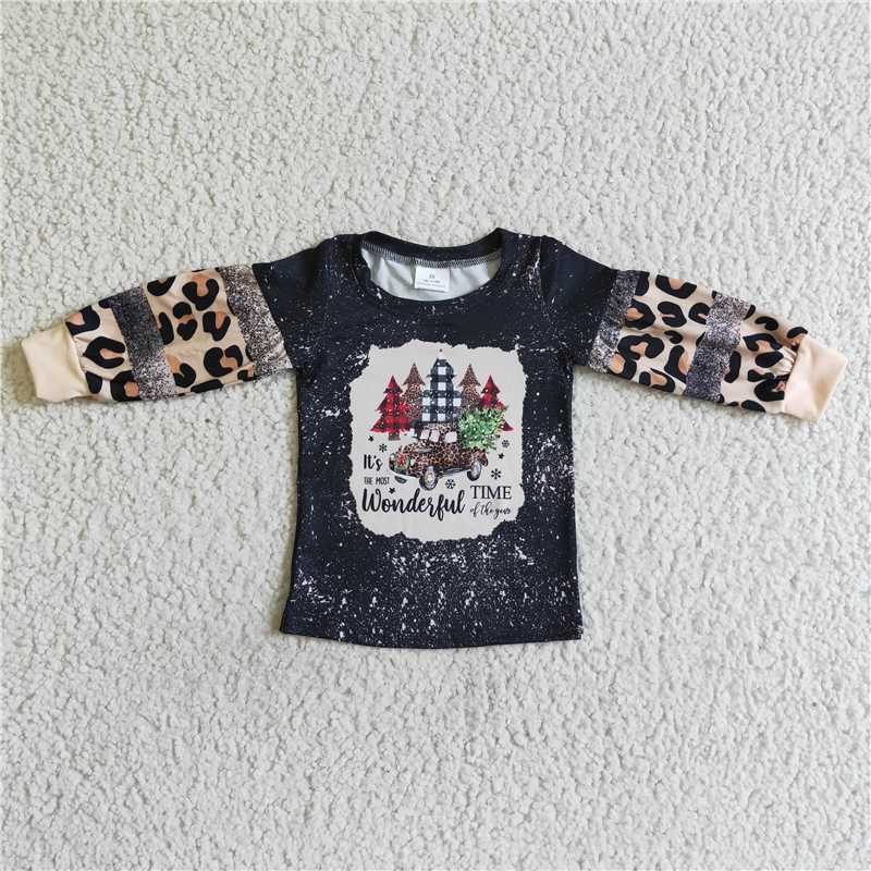 christmas tree boys long sleeve shirt fall spring tops