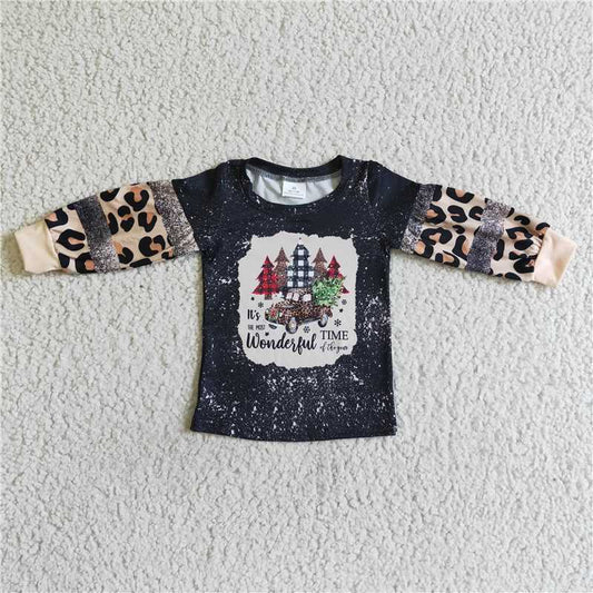 christmas tree boys long sleeve shirt fall spring tops