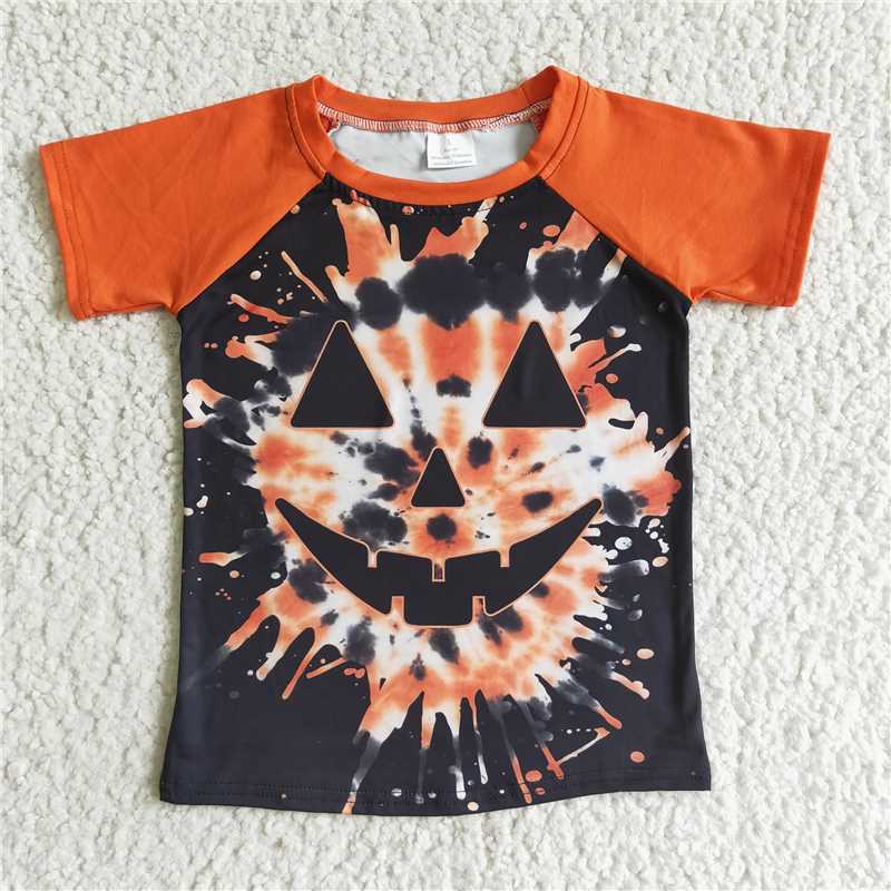 pumpkin halloween short sleeve shirt