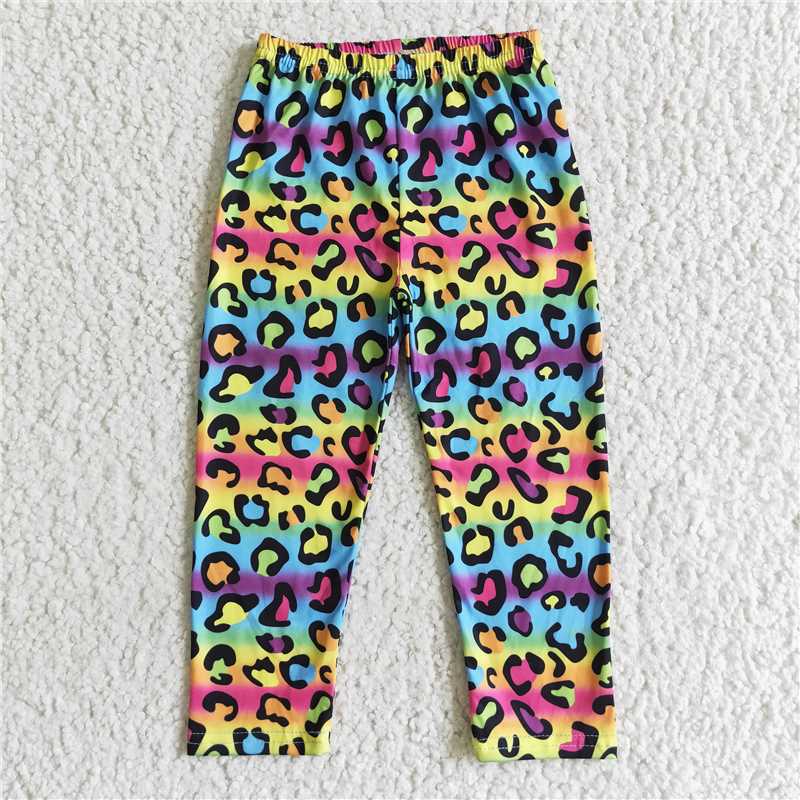 colored leopard print pants girls trousers