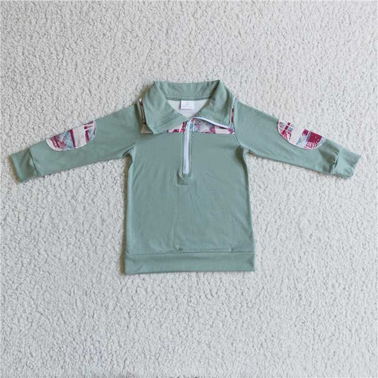 deer pullover boys long sleeve shirt fall spring tops