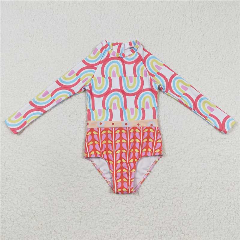 rainbow girls swimsuit summer bathing suit