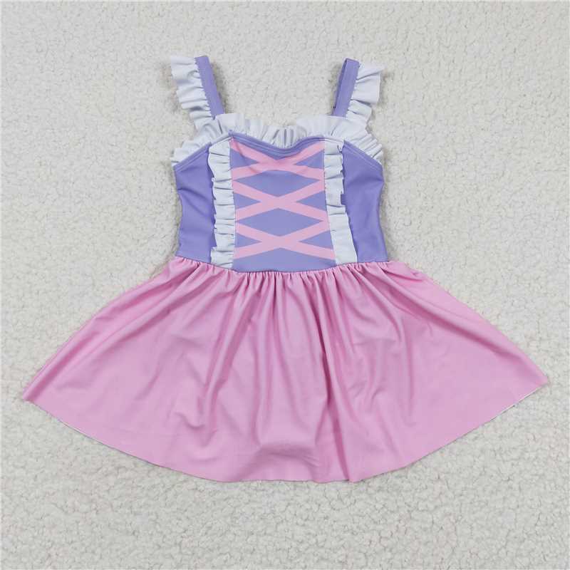 Princess dress girls swimsuit summer bathing suit