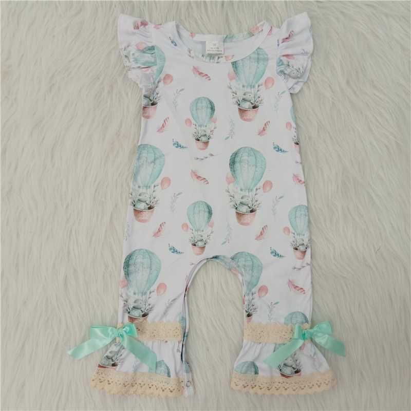 hot air balloon bunny romper rabbit girls easter jumpsuit