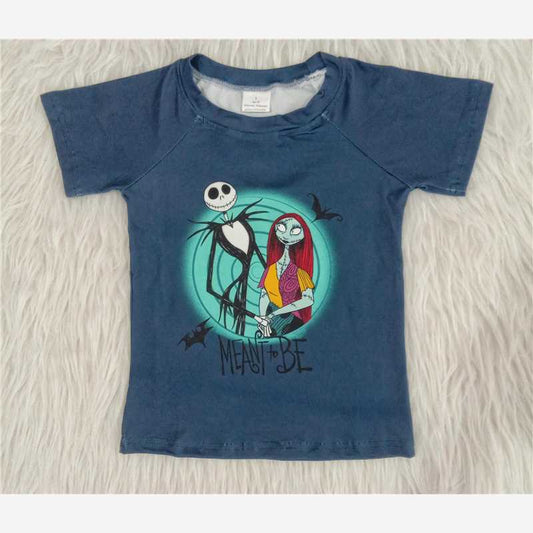 halloween boy short sleeve t-shirt Jack & Sally tops