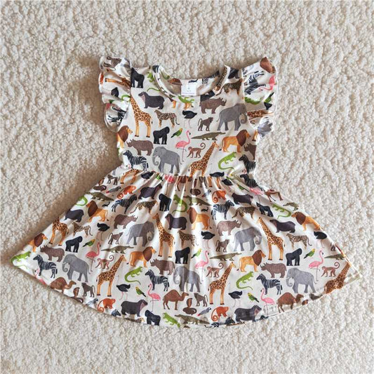 animal girls dress summer skirt