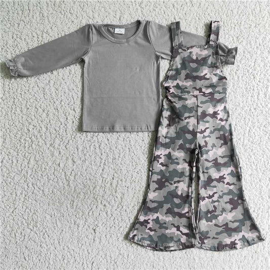 camo overall set girls outfits kids clothes