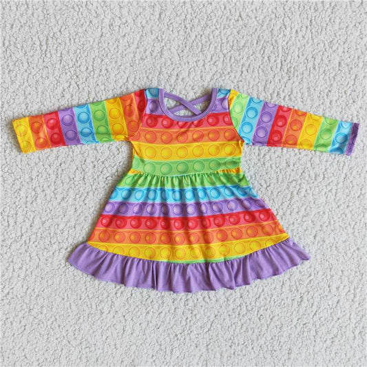 pop dress long sleeve girls skirt kids clothes