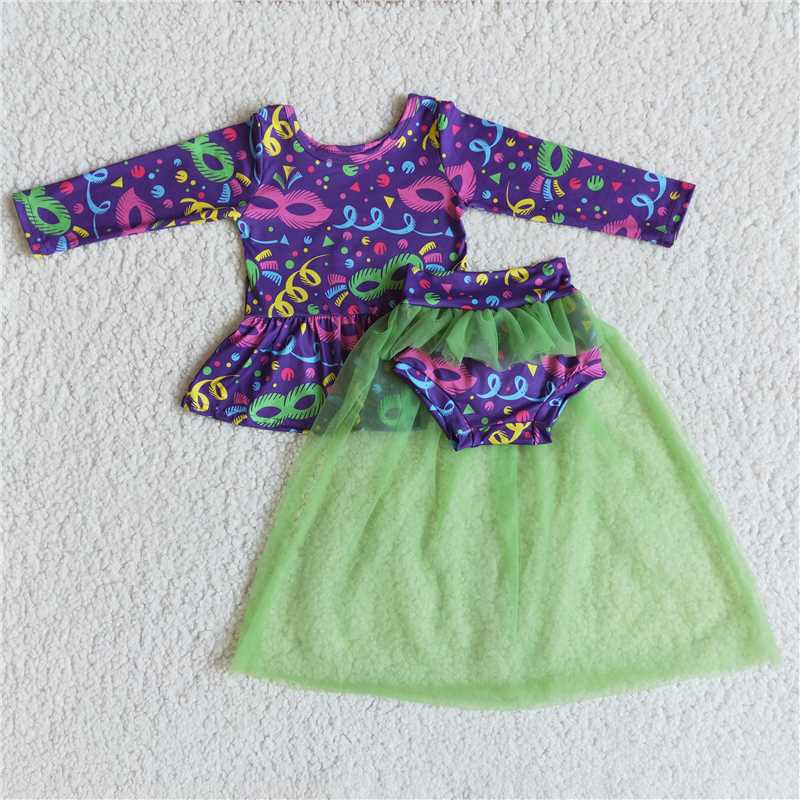 MARDI GRAS mesh tutu girls outfits