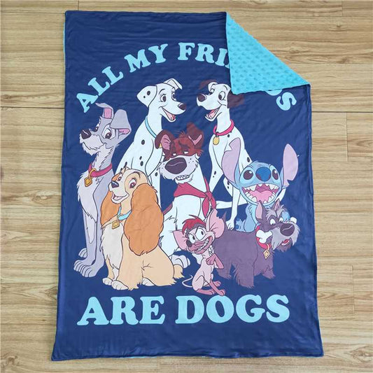 dog kids blankets size 29X43 inches milk silk and cotton