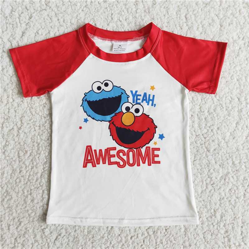 yeah awesome boys short sleeve shirt pullover