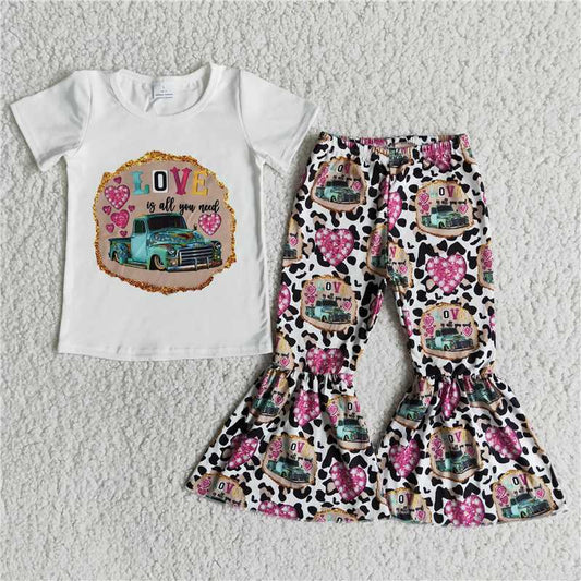 love heart car sets happy Valentine's Day Girls Clothes