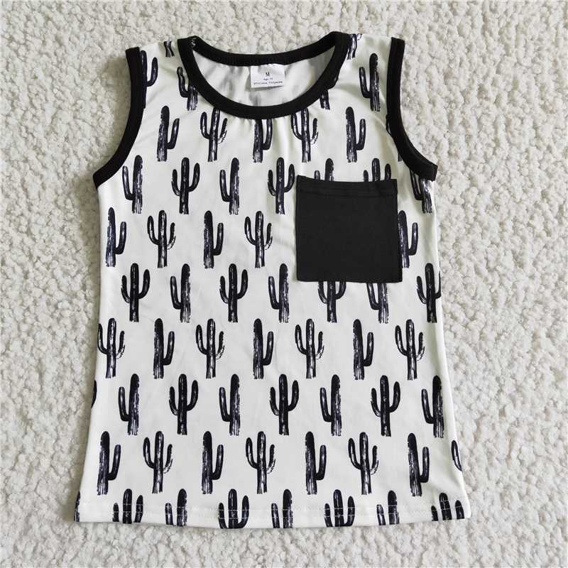 cactus pockets boys sleeveless shirt pullover vest