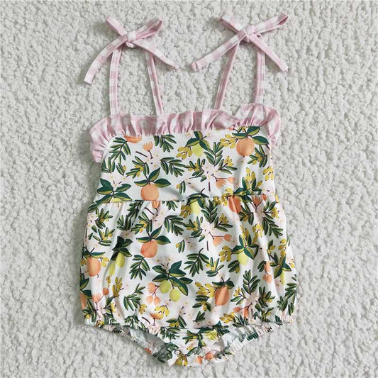 fruit girls bubbles baby rompers