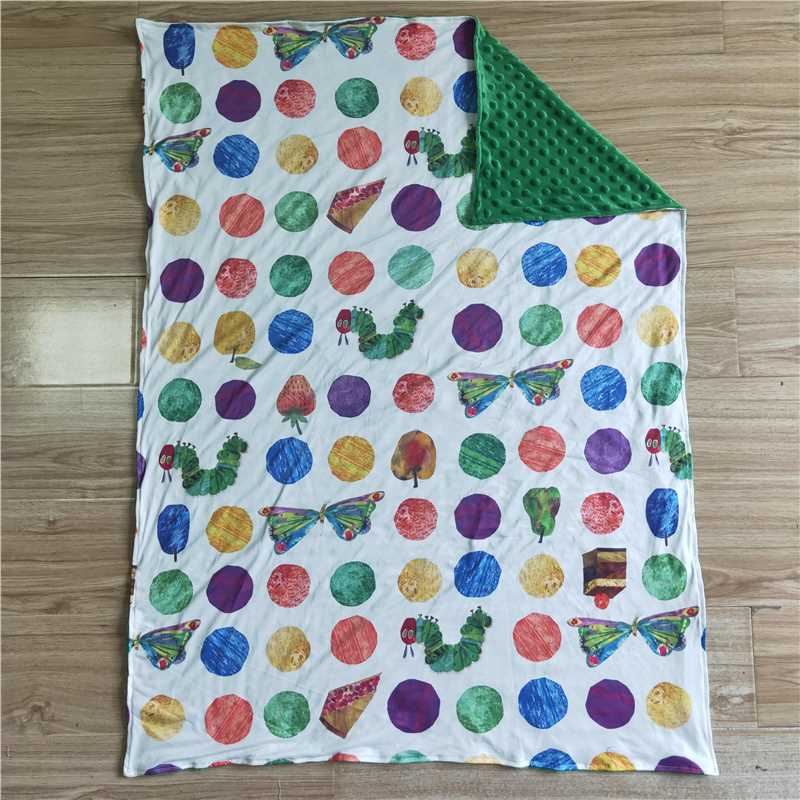 Caterpillar kids blankets size 29X43 inches milk silk and cotton