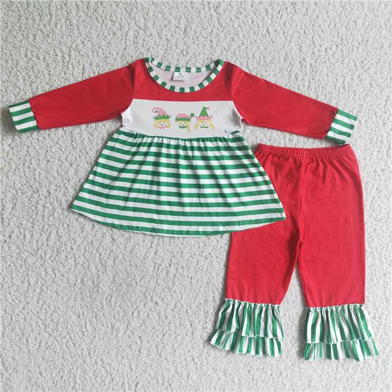 Merry Christmas girls matching boys pajamas  outfits 2 pieces fall winter sets