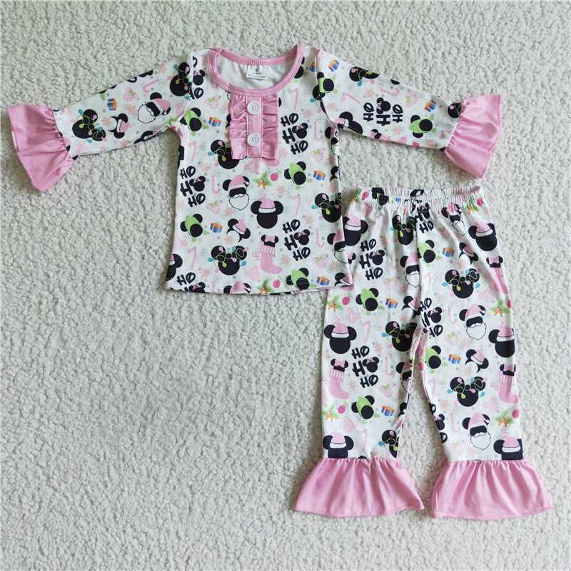 Merry Christmas girls matching boys outfits pajamas  2 pieces fall winter sets