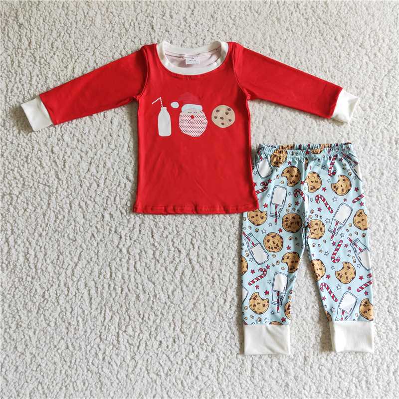 Sleeper romper christmas jumpsuit kids clothes Milk Cookies pajamas