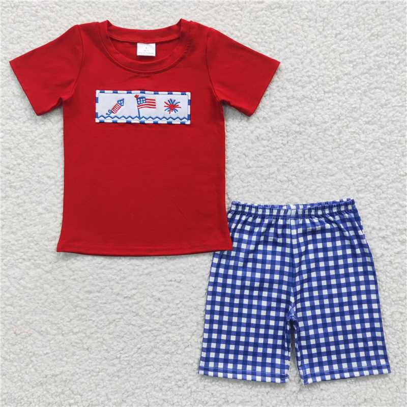 embroidery july 4th kids clothes popsicle boys match girls