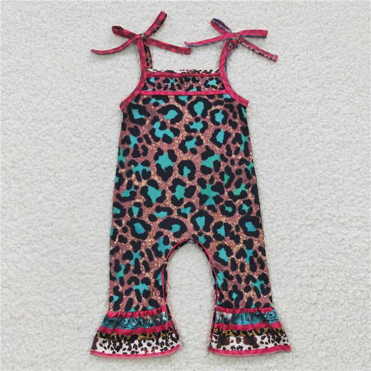 leopard print girls jumpsuit baby rompers