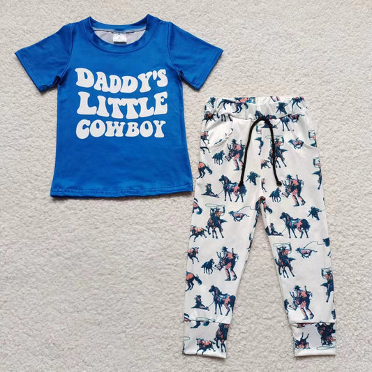 daddy's little cowboy boys outfits kids clothes