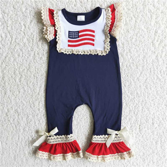 july 4th girls matching boys cute short sleeve baby rompers