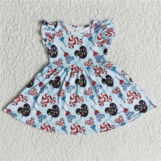 cute carton girls dress summer skirt candy