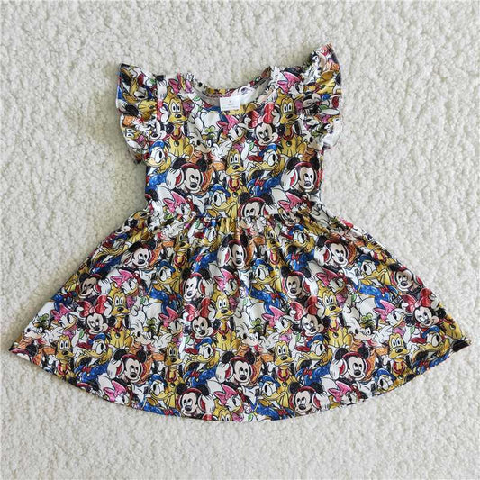 lovely carton girls dress summer skirt