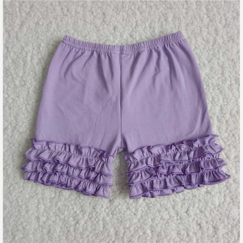 Rainbow Colorful Cotton ruffles Shorts girls clothes