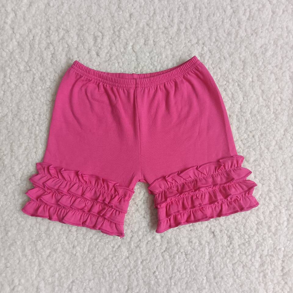 Rainbow Colorful Cotton ruffles Shorts girls clothes