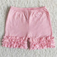 Rainbow Colorful Cotton ruffles Shorts girls clothes
