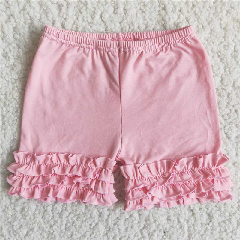 Rainbow Colorful Cotton ruffles Shorts girls clothes