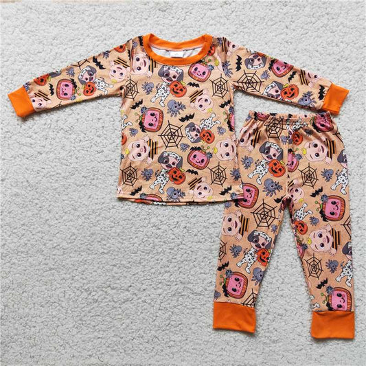 fall halloween pajamas suit baby boys long sleeve pants 2 pieces outfits winter set