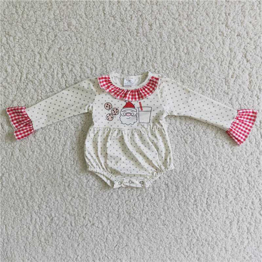 Christmas long sleeve girls matching boys baby rompers Santa Claus