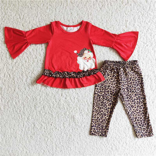 Christmas santa girls outfits 2 pieces winter sets