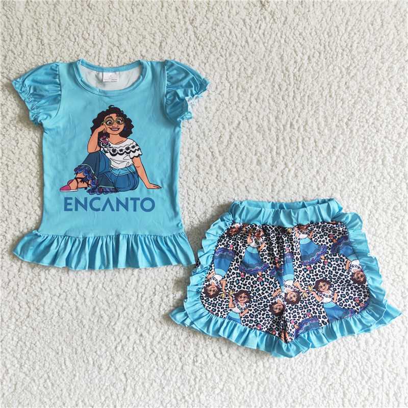 blue girls summer sets carton