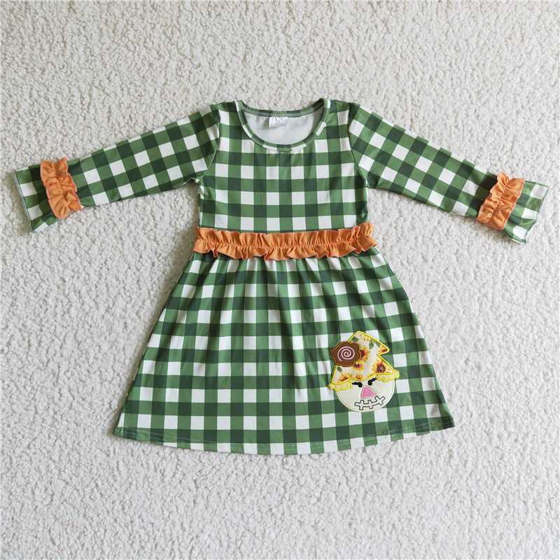 scarecrow dress long sleeve girls skirt kids clothes