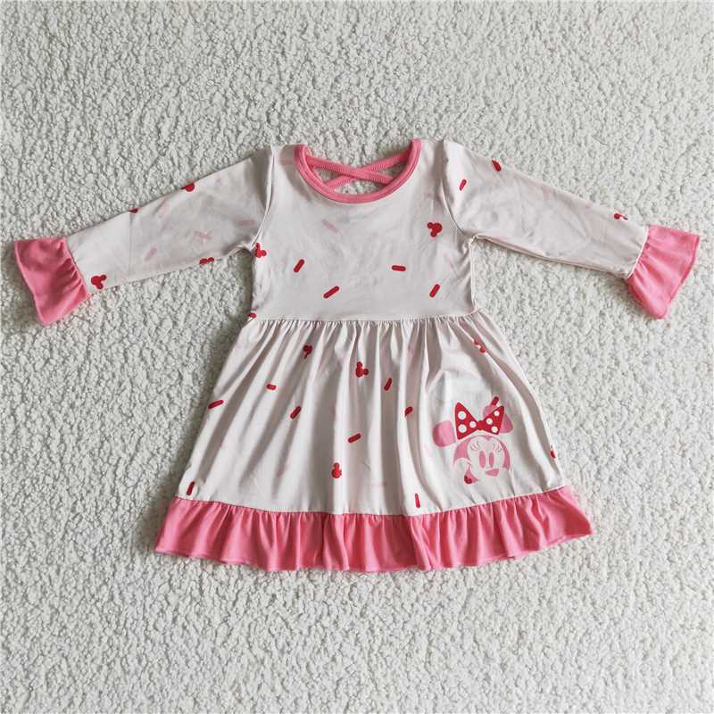 carton dress long sleeve girls skirt kids clothes