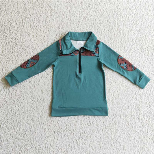 western pullover boys long sleeve shirt fall spring tops