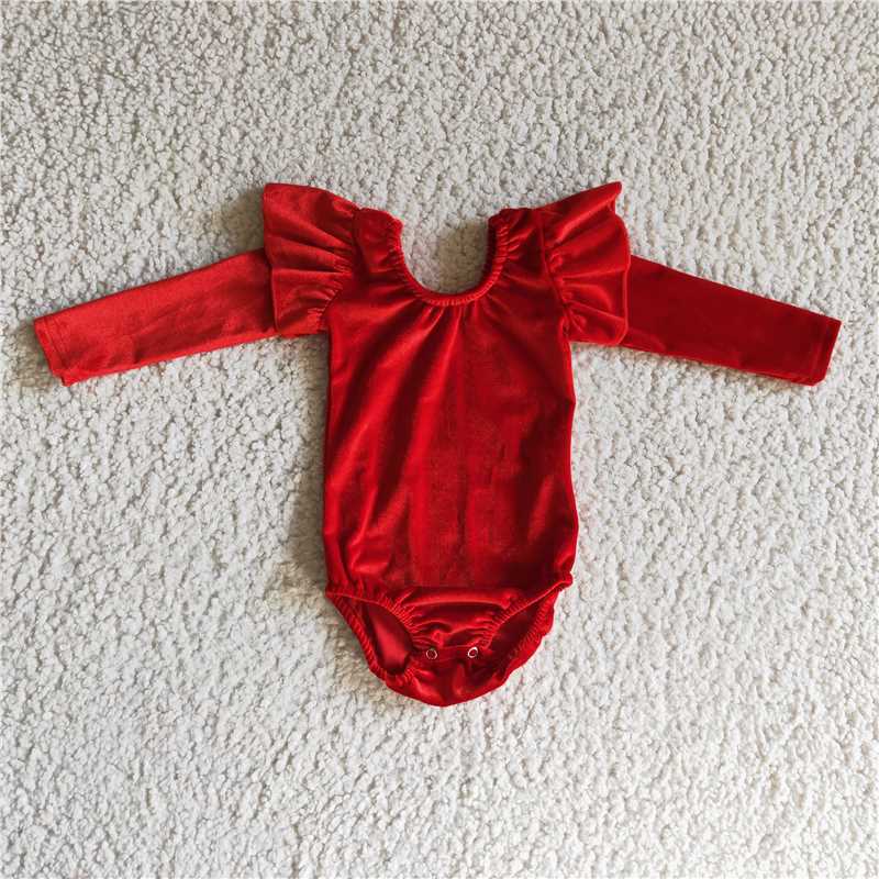 velvet bubble long sleeve baby romper