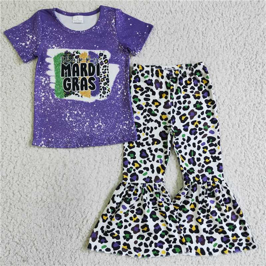 " mardi gras" fall spring girl outfits kids clothes