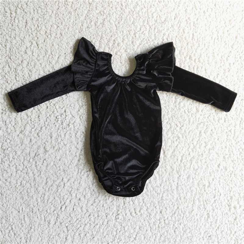 velvet bubble long sleeve baby romper