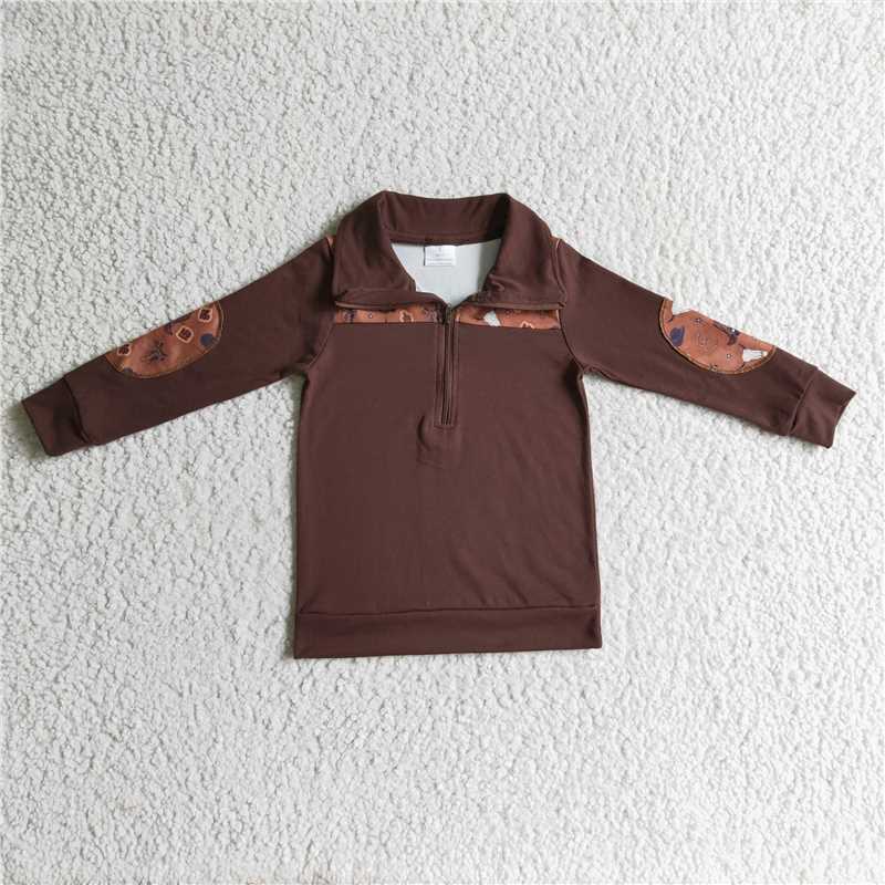 western pullover boys long sleeve shirt kids tops